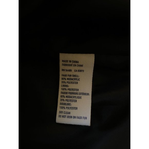 American Eagle Faux Fur Jacket Womens‎ XS Black Double-Breasted Coat Winter - Picture 7 of 11